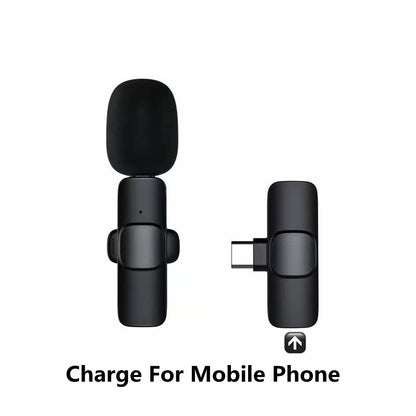 Portable Wireless Lavalier Microphone for Smartphones and Cameras