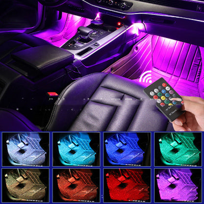 Groove to the Vibe RGB Car Interior LED Lights - Voice-Activated & Color-Changing