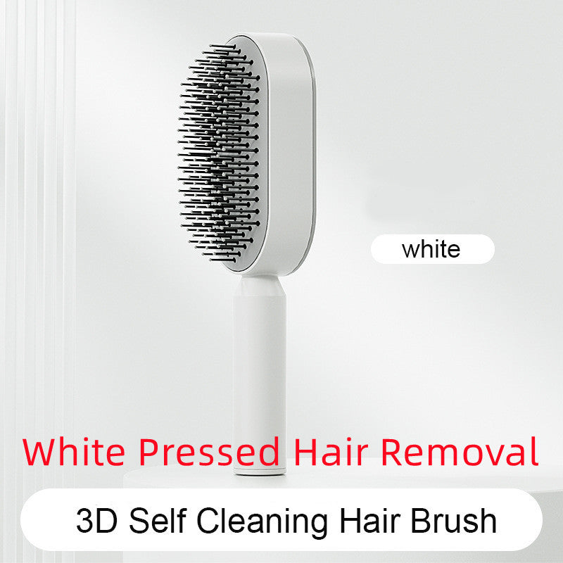Self-Cleaning Hair Brush – One-Click Hair Release for Easy Styling and Scalp Massage