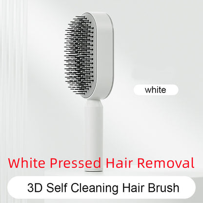 Self-Cleaning Hair Brush – One-Click Hair Release for Easy Styling and Scalp Massage
