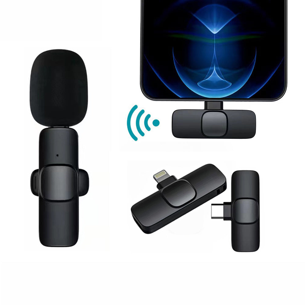 Portable Wireless Lavalier Microphone for Smartphones and Cameras