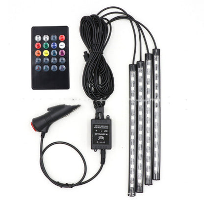 Groove to the Vibe RGB Car Interior LED Lights - Voice-Activated & Color-Changing