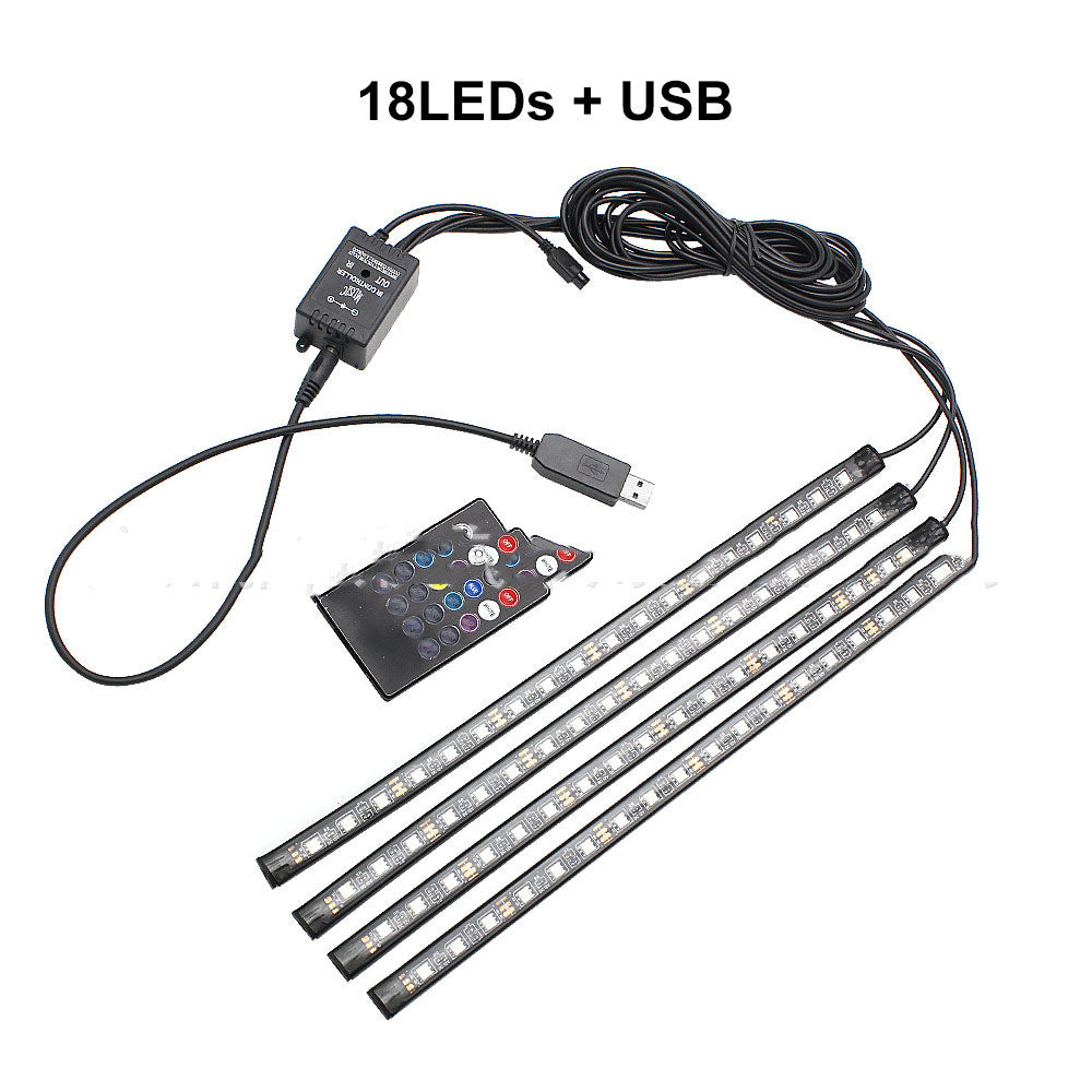 Groove to the Vibe RGB Car Interior LED Lights - Voice-Activated & Color-Changing