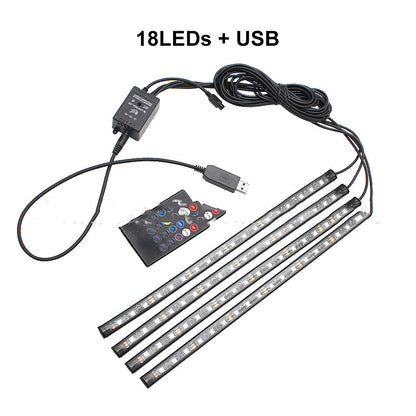 Groove to the Vibe RGB Car Interior LED Lights - Voice-Activated & Color-Changing