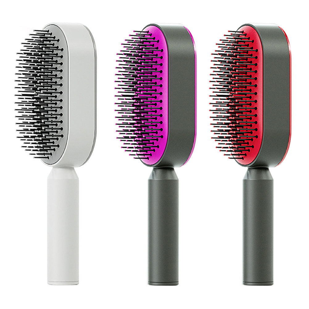 Self-Cleaning Hair Brush – One-Click Hair Release for Easy Styling and Scalp Massage