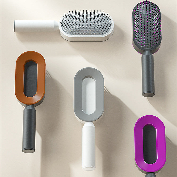 Self-Cleaning Hair Brush – One-Click Hair Release for Easy Styling and Scalp Massage