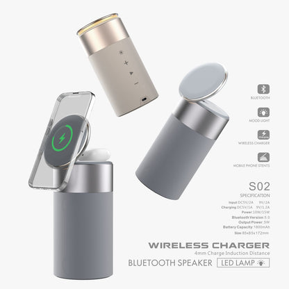3-in-1 Euphony Charger Hub - Wireless Charging, Bluetooth Sound, Ambient Light