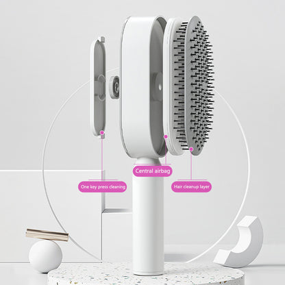 Self-Cleaning Hair Brush – One-Click Hair Release for Easy Styling and Scalp Massage