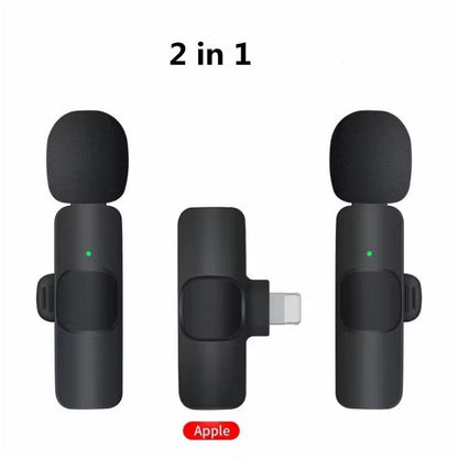 Portable Wireless Lavalier Microphone for Smartphones and Cameras
