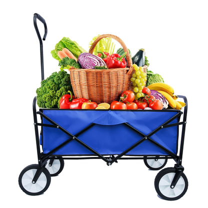Outdoor Folding Utility Wagon - Heavy Duty Garden & Beach Cart