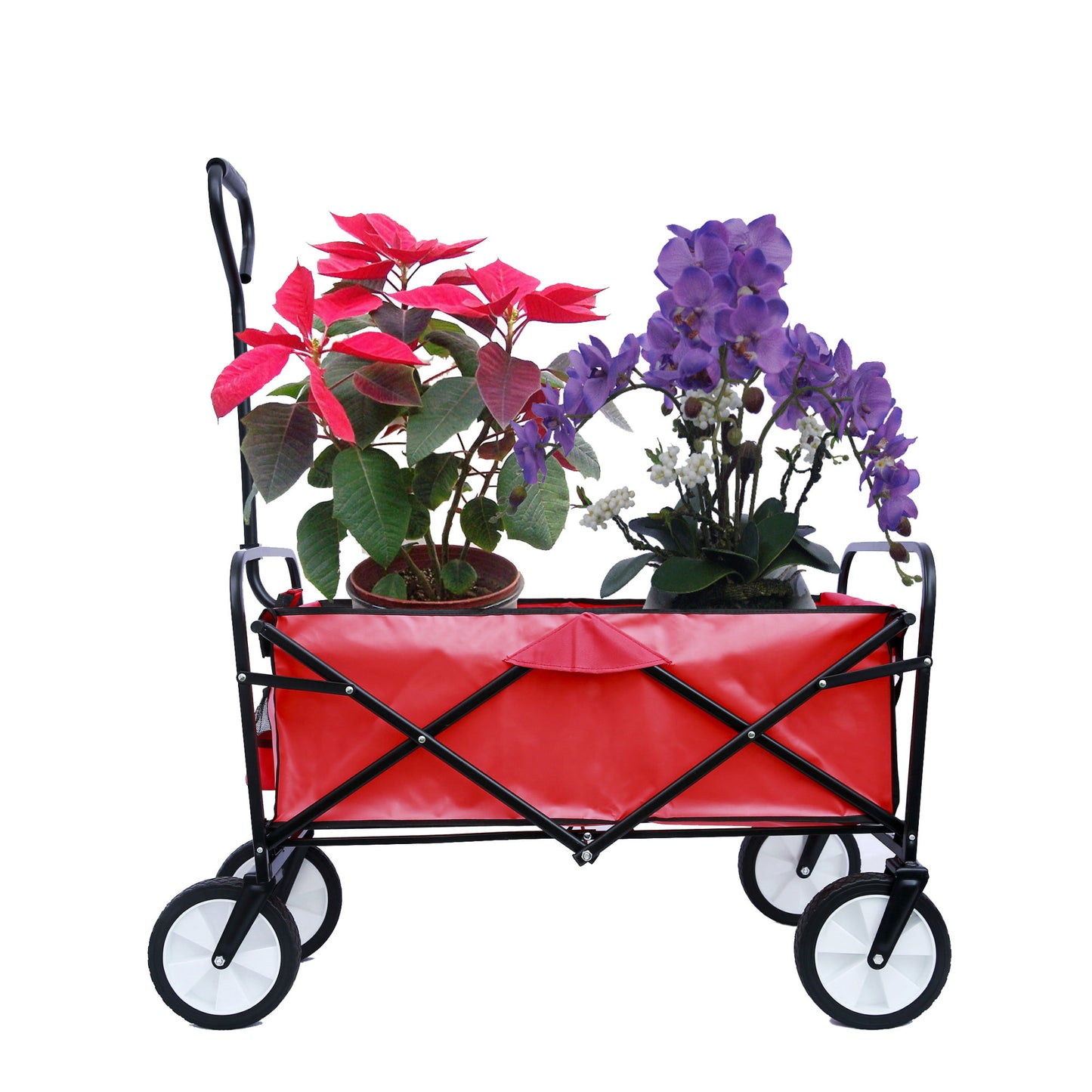 Outdoor Folding Utility Wagon - Heavy Duty Garden & Beach Cart