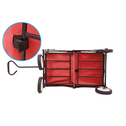 Outdoor Folding Utility Wagon - Heavy Duty Garden & Beach Cart