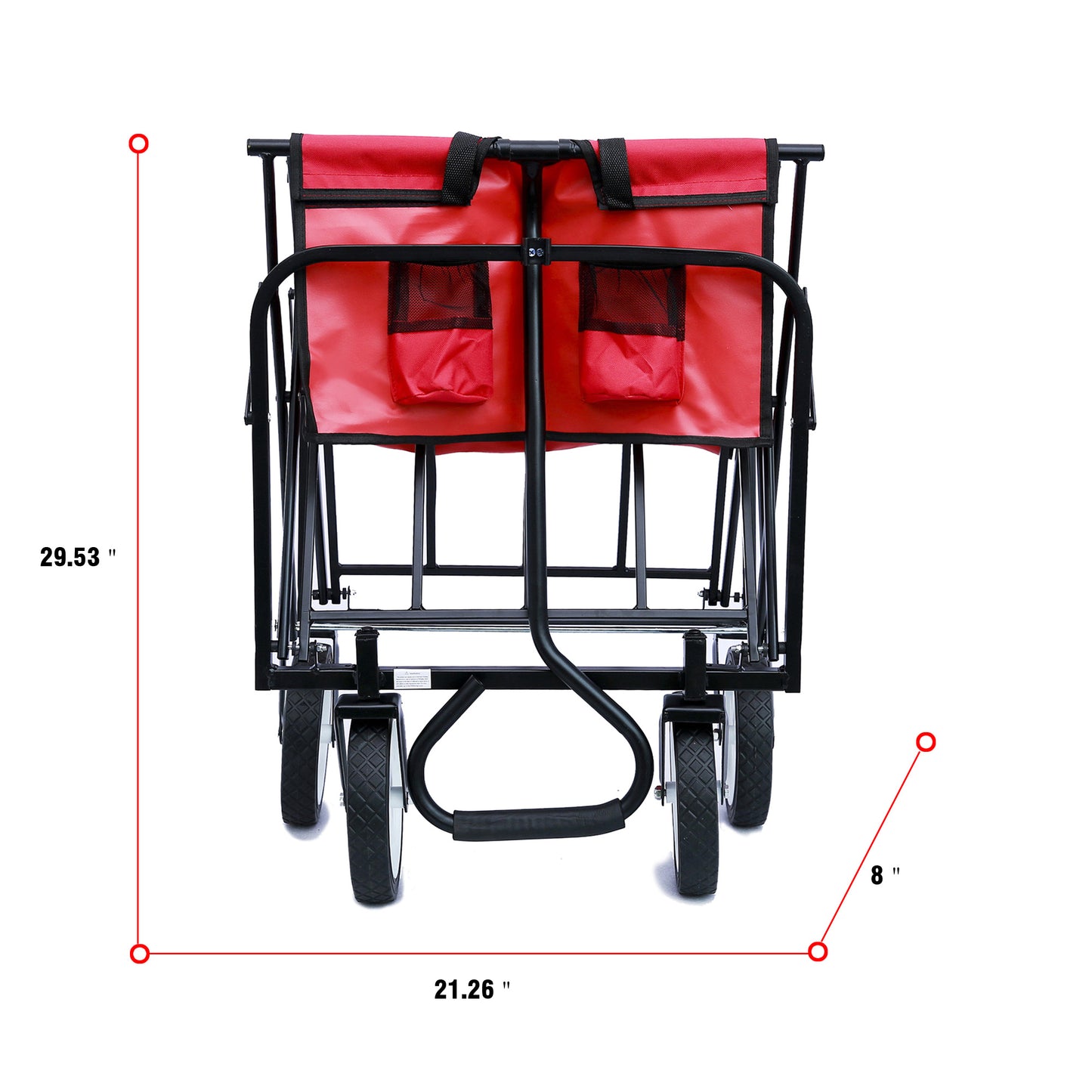 Outdoor Folding Utility Wagon - Heavy Duty Garden & Beach Cart