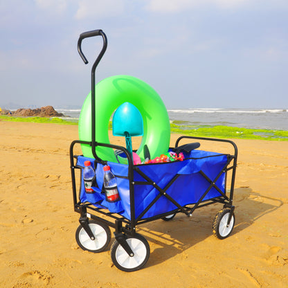 Outdoor Folding Utility Wagon - Heavy Duty Garden & Beach Cart