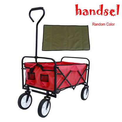 Outdoor Folding Utility Wagon - Heavy Duty Garden & Beach Cart