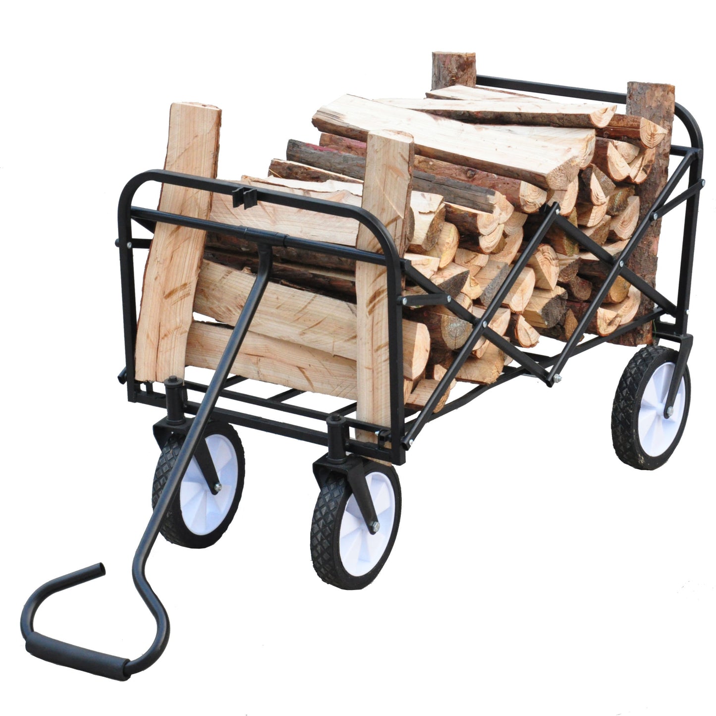 Outdoor Folding Utility Wagon - Heavy Duty Garden & Beach Cart