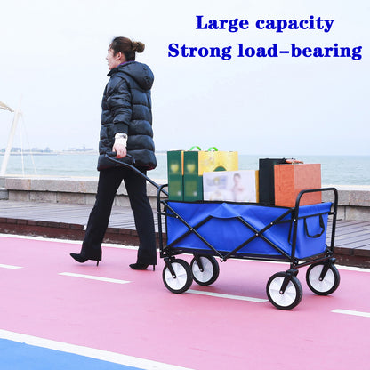 Outdoor Folding Utility Wagon - Heavy Duty Garden & Beach Cart