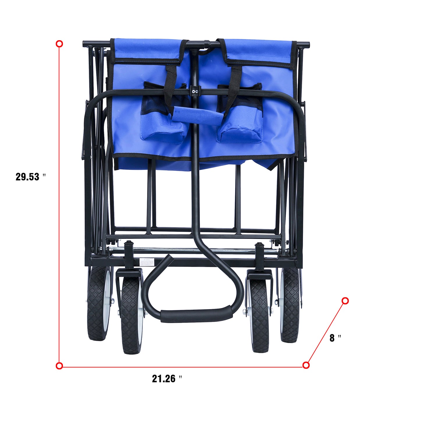 Outdoor Folding Utility Wagon - Heavy Duty Garden & Beach Cart