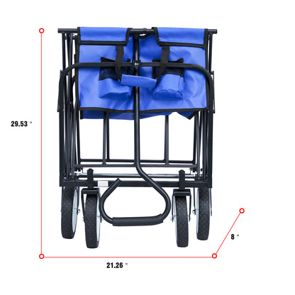 Outdoor Folding Utility Wagon - Heavy Duty Garden & Beach Cart