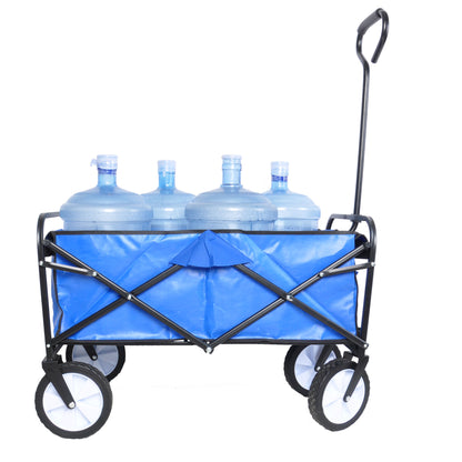 Outdoor Folding Utility Wagon - Heavy Duty Garden & Beach Cart