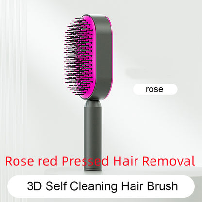 Self-Cleaning Hair Brush – One-Click Hair Release for Easy Styling and Scalp Massage
